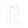 EGGER Outer Corner 6 cm Cubic Ash Beige Set of