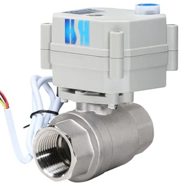 HSH-Flo 3/4" DN20 NPT 2 Way 12VDC 24VAC/DC Stainless Steel 304 Normally Closed Electrical Position Feedback On/Off Motorized Ball Valve