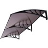 VIVOHOME Polycarbonate Window Door Awning Canopy Brown with Black Bracket
