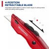 WORKPRO Premium Heavy-Duty Utility Knife Retractable All Metal with 10