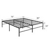 VECELO 18" Metal Platform Tall Bed Frame,Mattress Foundation/No Box Spring