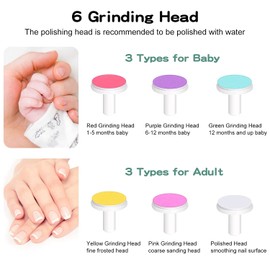 Baby Electric Nail File, 3-in-1 Electric Nail File for Newborn Baby Set, Quiet and Safe Baby Nail Cutter, Trimmer for Toes and Fingers (Blue 2)