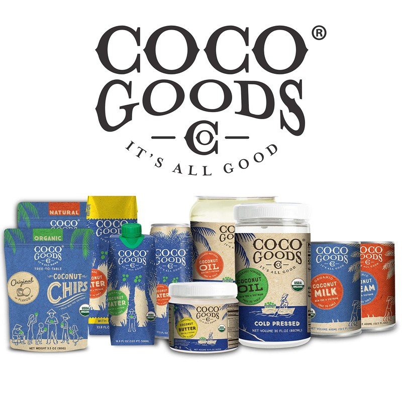 CocoGoodsCo Vietnam Single-Origin 100% Natural Coconut Water, Non-GMO, Never from
