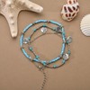 QILVYTH Bead Ankle Bracelets for Women Waterproof Adjustable Boho Shell
