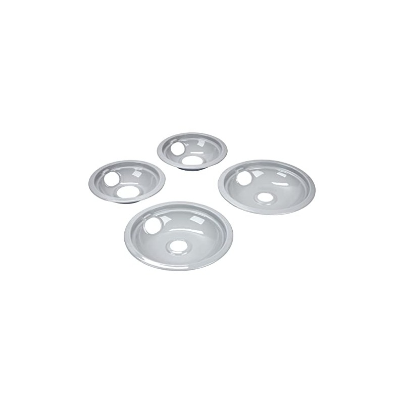 Whirlpool W10291024 Genuine OEM Round Burner Drip Bowls For Electric