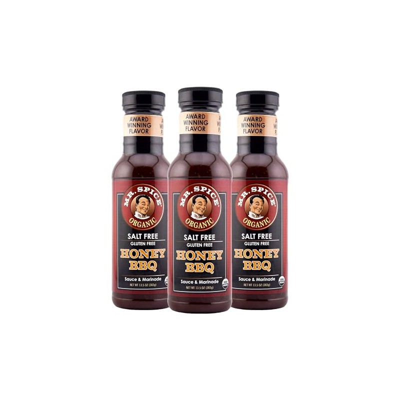 Mr. Spice Salt Free Award-Winning Taste Honey BBQ Sauce |
