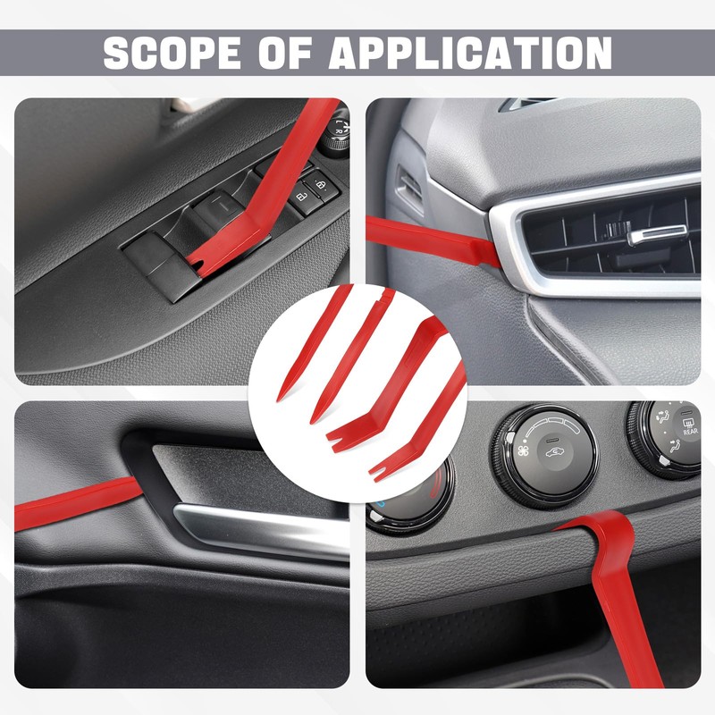 wuyaoyao 5PCS Auto Trim Removal Tool kit, No Scratch Plastic