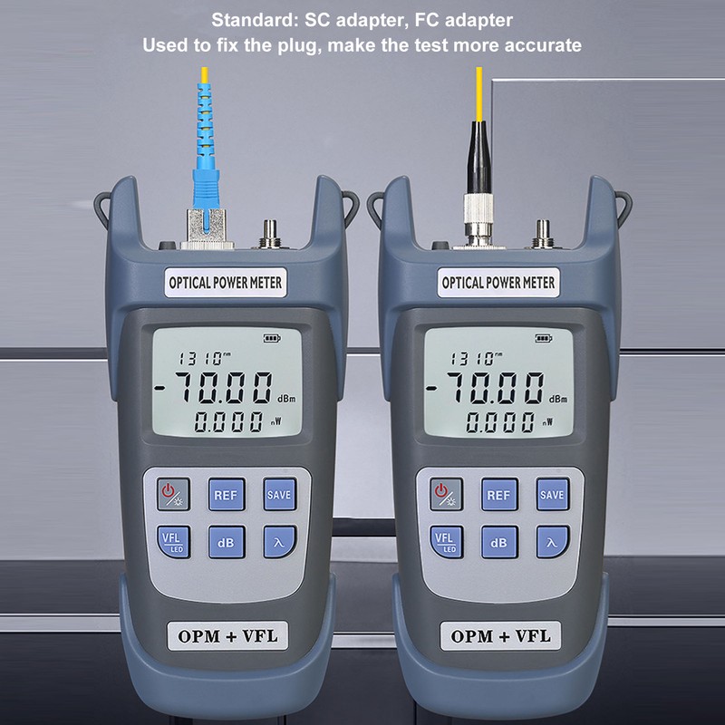 Fiber Optical Power Meter Efficient Accurate Wide Range 1MW 5KM