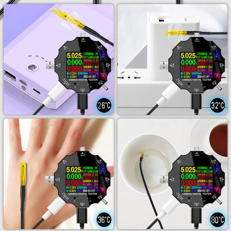 USB Digital Display Voltmeter Wireless Bluetooth Remote Control Charging Detector