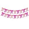 Pink Bow Garland - Coquette Baby Shower Decorations, She's Tying