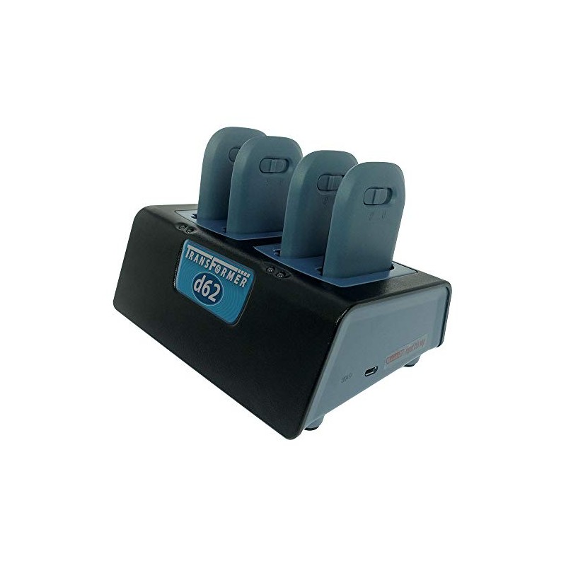 Transformer 4-Bay Battery Charger for Ascom d62 and i62 Batteries.