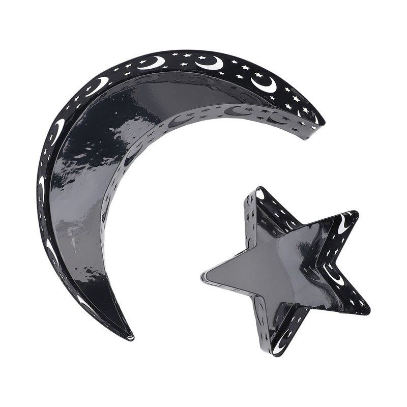 Ramadan Dessert Tray Iron Reusable Large Capacity Moon Star Shaped