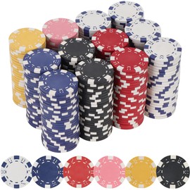LUOBAO 11.5 Gram Poker Chips Casino Poker Chips for Texas Hold'em, Blackjack Chips,Casino Poker Games Kit,Poker Chips Set for Card Board Game,Bulk Poker Chips,Gambling Chips