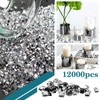 TOAOB 12000pcs Silver Tone Table Scatter Crystals Acrylic Diamonds Rhinestones