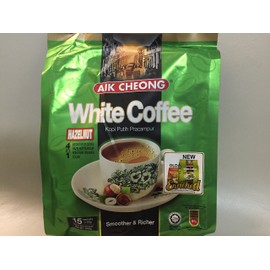Malaysia Aik Cheong Old Town Instant ( 3 in 1) Choice of: Hazelnut White Coffee or Black Tea Coffee Combo Creamer, 15 Sachets ( pack of 1 ) (Hazelnut Richer)