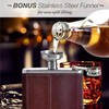 Hip Flask, Portable Metal Hip Flask, 8 oz Stainless Steel