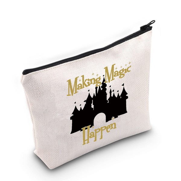 LEVLO Inspirational Makeup Bag Inspirational Gift Magic Happy Travel Makeup Bag for Women Girls, Making Magic Hats
