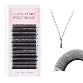 Arison Lashes YY Eyelash Extension y Lashes 0.07mm C Curl 10mm Premade Fans Volume Y Shape Faux Mink Matte 12 rows Cluster pre Fanned Soft Eye Lashes
