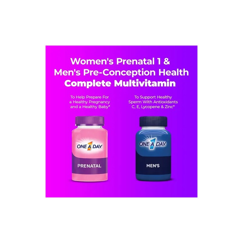 One A Day Paquete Prenatal Multivitaminico Para Pareja 30+30