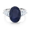 Gem Stone King 925 Sterling Silver Blue Sapphire & White