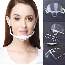 Unbranded 1 PC Face Mask Protective Covering Mouth Anti-Fog  Reusable Transparent Durable