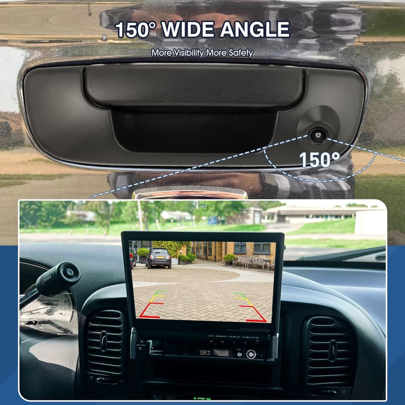 ACAUTO Tailgate Handle Backup Camera Fit for Dodge RAM 1500