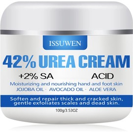 Urea Foot Cream, 42% Urea Cream Cracked Heel Repair Cream Foot Cream for Cracked Heels and Dry Skin Callus Remover for Dry and Hard Skin Heel Balm for Hand, Foot And Body Care, 100g