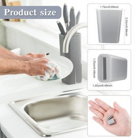 Romooa 40 Pieces Hard Rubber Feet for Sink Grid Sink Protecter Rubber Grid Kitchen Wire Protective Rack Feet Grate Wire hard plastic Bumper Replacement Protector Parts for Kitchen Rack(Gray)