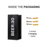 GoFika Can Cooler Holder Dispenser Wall Mounted Wood Black 'BEER:30'
