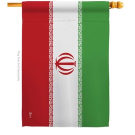Americana Home & Garden Iran House Flag Stand with Iranian Life Freedom Humen Women Right Support Home Wall Decorations Outdoor Tapestry Banner Sign Porch Yard Gift, Made in USA