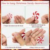 GuassLee 60Pcs Candy Canes Christmas Tree Decorations-Plastic Peppermint Candy Cane