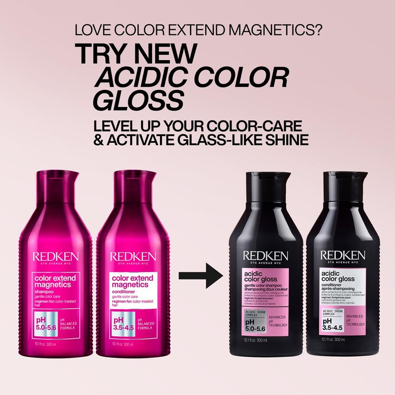 REDKEN Acidic Color Gloss Conditioner, Colour Protection, Glass-Like Shine, for