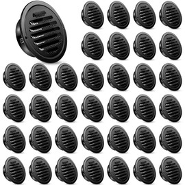 Zonon 12 Pcs Stainless Steel Soffit Vents 4 Inch Round Dryer Vent Cover with Mesh Screen for Home Outdoor Bathroom Wall Ceiling Outside Exterior Exhaust (Black)