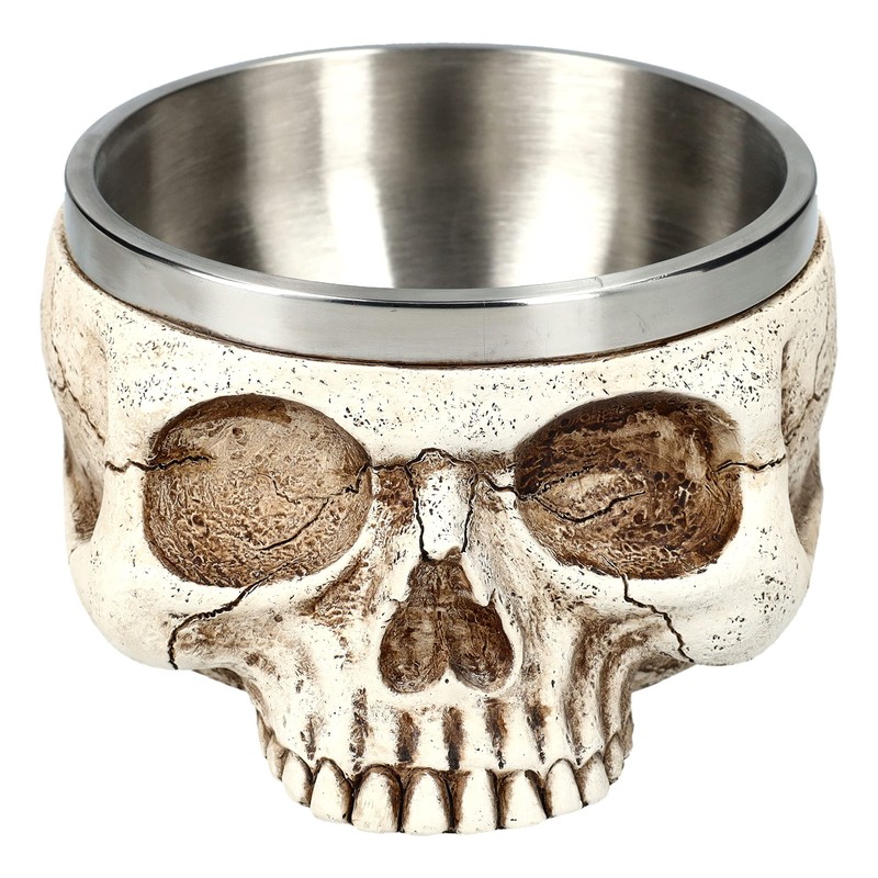 Pacific Giftware Skull Bowl with Stainless Steel Insert 350 ml