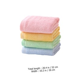 FRCOLOR 8Pcs Super Absorption Towels for Soft and Washable Washcloths Yellow Pink Green and Blue for Cleaning Skin Without Scratching