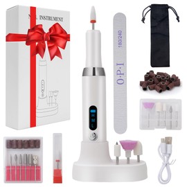 Lnopever Electric Nail File: 12 in 1 Professional Nail Drill for Acrylic Nails Gel 3 Speeds E File Cordless Efile with Base Manicure & Pedicure Tools & Accessories Women Gifts for Mum Beginner Girl