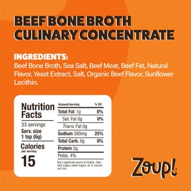 Zoup! Beef Bone Broth Culinary Concentrate, 2 Pack, 7 Oz Each