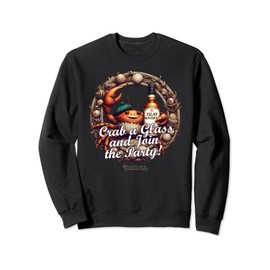 Whisky Saying Crab a Glass Funny Crab with Islay Whisky Sweatshirt