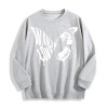 Want Love Butterfly Drip Graphic Crewneck Sweatshirt, US Warehouse, 6