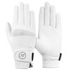 AFE Ladies Horse Riding Equestrian Sereno Leather Gloves breathable White
