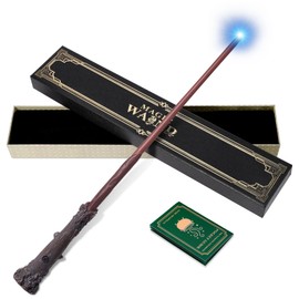 CaptainWiz Light Up Magic Wizard Wand with White Lighting Rechargeable Illuminating Witch Sorcerer Wand for Kids Cosplay Collection, Instinct