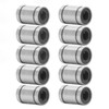 10Pcs Linear Motion Bearing Alloy Steel 6mm ID 12mm OD