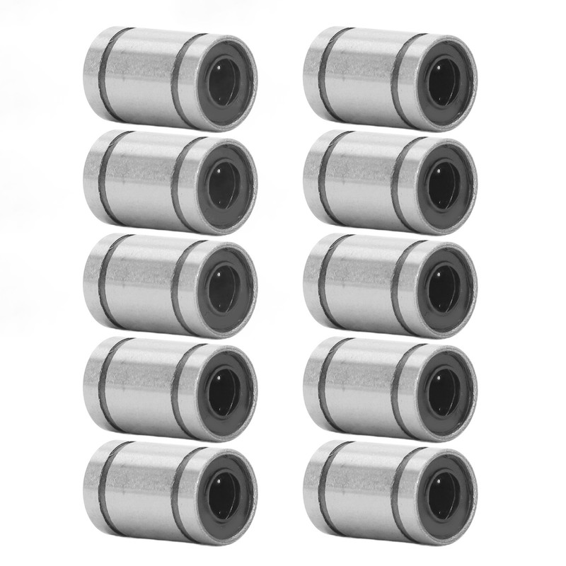 10Pcs Linear Motion Bearing Alloy Steel 6mm ID 12mm OD