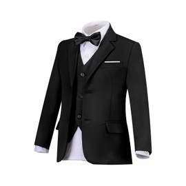Boys Suits,Children's Kids Formal Christmas Suits for Toddler Boy Silm Fit Suit Black Size 5