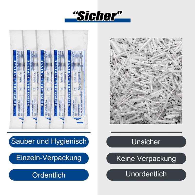 Pack of 10 Syringes, Disposable Syringe Plastic Syringe Dosing Syringe
