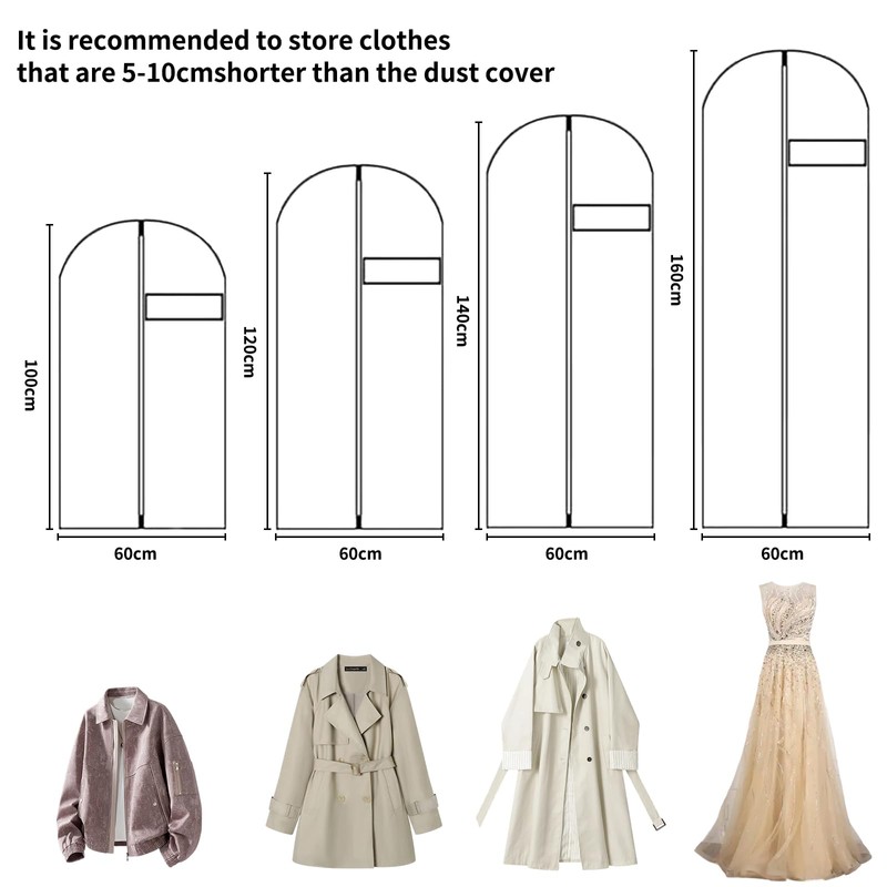 YSDINK 2 PCS Breathable Garment Bags with Zipper, Dustproof and