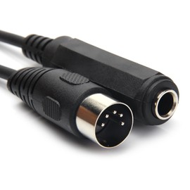 SiYear 6.35mm Female 1/4" TRS to DIN 5 Pin MIDI Cable Adapter for Speaker, Amplifier, Mixer to MIDI Keyboard, Synthesizer and Guitar Connection (30 cm/0.3m)