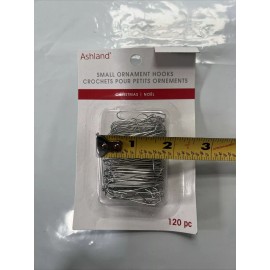 Ashland Christmas Holiday Silver Ornament Hooks Small 120 Pc