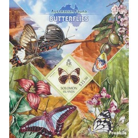 Salomoninseln miniature sheet 166 (complete. issue.) unmounted mint/never hinged ** MNH 2013 Butterflies (Stamps for collectors) Butterflies