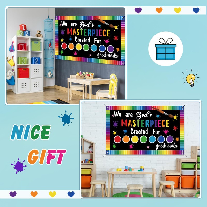 SmoothNovelty Classroom Welcome Bulletin Board Decoration We are God's Masterpiece